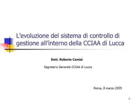 Segretario Generale CCIAA di Lucca