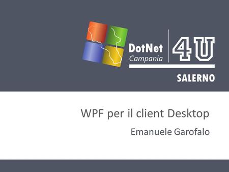 WPF per il client Desktop