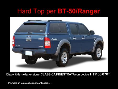 Hard Top per BT-50/Ranger