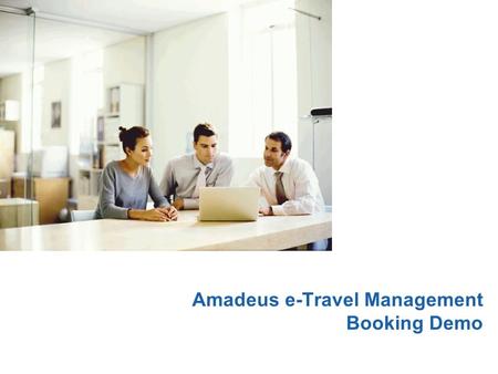 Amadeus e-Travel Management Booking Demo
