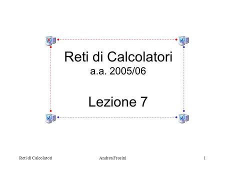 Reti di CalcolatoriAndrea Frosini1 Reti di Calcolatori a.a. 2005/06 Lezione 7.