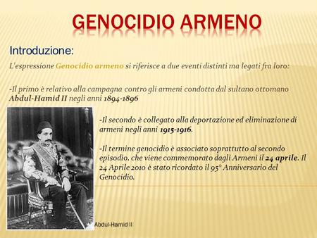 Genocidio armeno Introduzione: