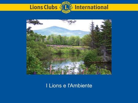 I Lions e l'Ambiente. Nel 1972, venne preso un impegno formale per la difesa dell'ambiente.