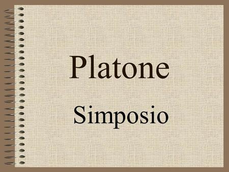 Platone Simposio.