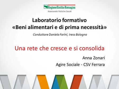 Anna Zonari Agire Sociale - CSV Ferrara