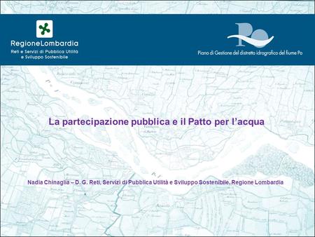 La partecipazione pubblica e il Patto per l’acqua