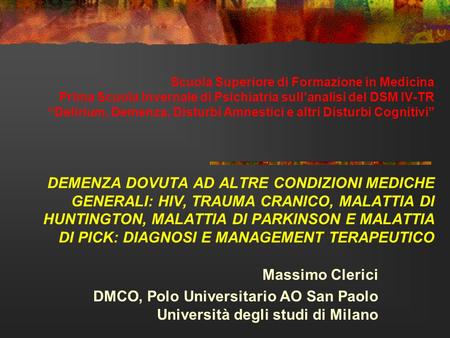 DMCO, Polo Universitario AO San Paolo Università degli studi di Milano