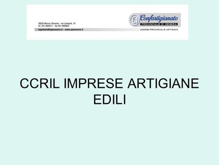 CCRIL IMPRESE ARTIGIANE EDILI