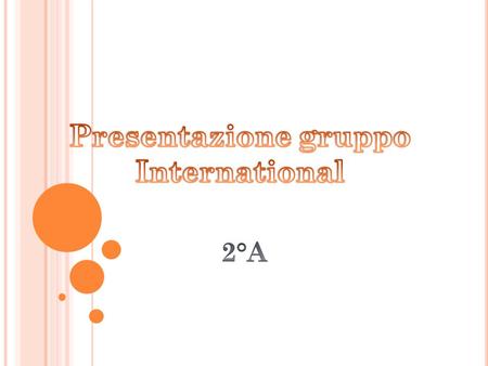 Presentazione gruppo International