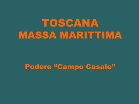 TOSCANA MASSA MARITTIMA