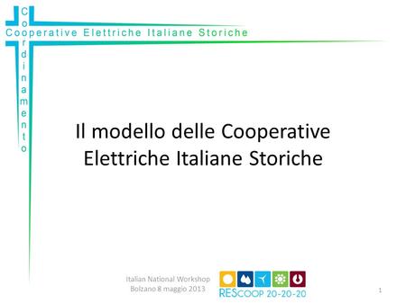 Il modello delle Cooperative Elettriche Italiane Storiche