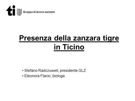 Presenza della zanzara tigre in Ticino