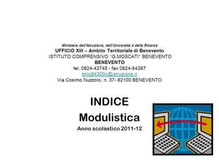 INDICE Modulistica Anno scolastico