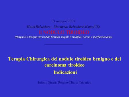 Istituto Ninetta Rosano-Clinica Tricarico