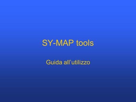 SY-MAP tools Guida allutilizzo. SY-MAP tools I SY-MAP tools permettono di collegare informazioni memorizzate su un database e elementi grafici dei file.dgn.
