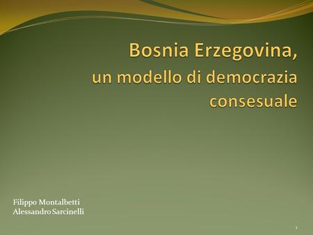 Bosnia Erzegovina, un modello di democrazia consesuale