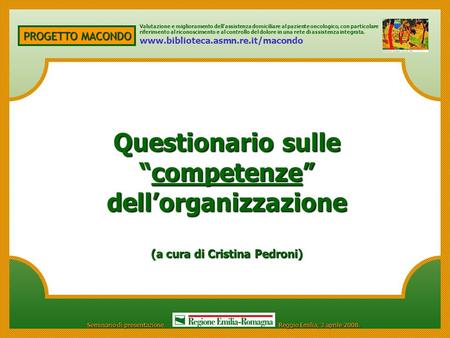 “competenze” dell’organizzazione (a cura di Cristina Pedroni)