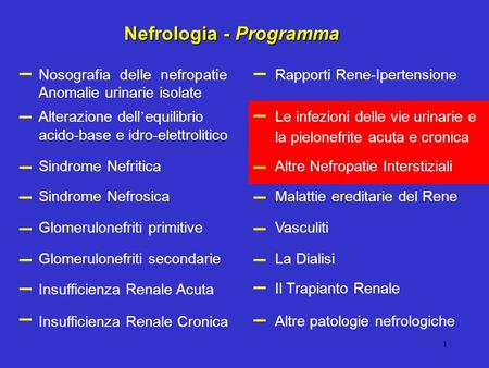 Nefrologia - Programma