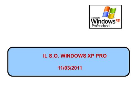 IL S.O. WINDOWS XP PRO 11/03/2011. Cosa abbiamo fatto l'ultima volta (4/3/11): - creato e modificato degli utenti - scoperto che esistono delle cartelle.