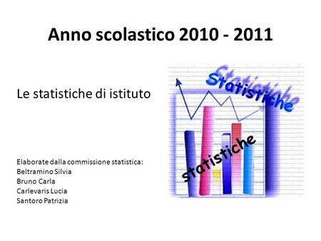 Le statistiche di istituto