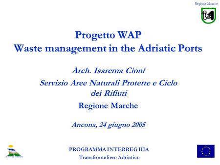 Progetto WAP Waste management in the Adriatic Ports