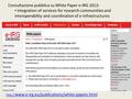 1  Consultazione pubblica su White Paper e-IRG 2013: integration of services for research communities.
