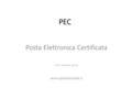 PEC Posta Elettronica Certificata Dott. Giuseppe Spartà www.spartassociati.it.