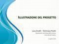 I LLUSTRAZIONE DEL PROGETTO Luca Anzilli – Tommaso Pirotti Dipartimento di Scienze dell’Economia Università del Salento 13 aprile 2016.