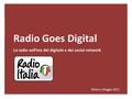0 Milano, Maggio 2012 Radio Goes Digital La radio nell’era del digitale e dei social network.