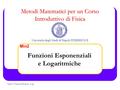 Metodi Matematici per un Corso Introduttivo di Fisica Metodi Matematici per un Corso Introduttivo di Fisica Università degli Studi di Napoli FEDERICO II.