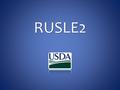 RUSLE2. Rusle2 è un software per la creazione di modelli per le acque superficiali. Esso principalmente permette di predire a lungo termine l’erosione.