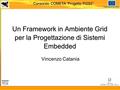 Martedi 8 novembre 2005 Consorzio COMETA “Progetto PI2S2” UNIONE EUROPEA Un Framework in Ambiente Grid per la Progettazione di Sistemi Embedded Vincenzo.