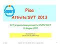 G. RizzoSuperB –SVT Pisa Attivita ’ 2013- 11 giugno 2012 1 Pisa Attivita ‘ SVT 2013 Giuliana Rizzo Universita ’ & INFN Pisa SVT preparazione preventivi.