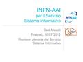 INFN-AAI per il Servizio Sistema Informativo Dael Maselli Frascati, 10/07/2012 Riunione plenaria del Servizio Sistema Informativo.