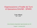 Organizzazione e Finalità dei Turni di Operazione DA  NE - SPARC Catia Milardi LNF - INFN Corso introduttivo all’operazione degli Acceleratori dei LNF,