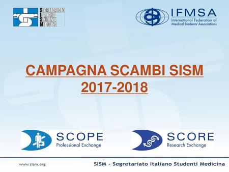 CAMPAGNA SCAMBI SISM 2017-2018.