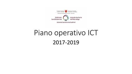 Piano operativo ICT 2017-2019.