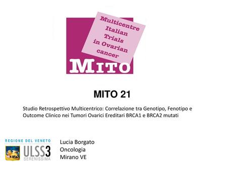 MITO 21 Lucia Borgato Oncologia Mirano VE