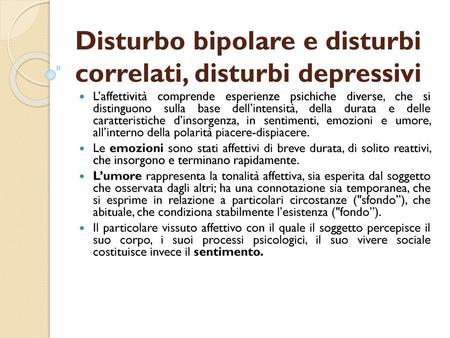 Disturbo bipolare e disturbi correlati, disturbi depressivi