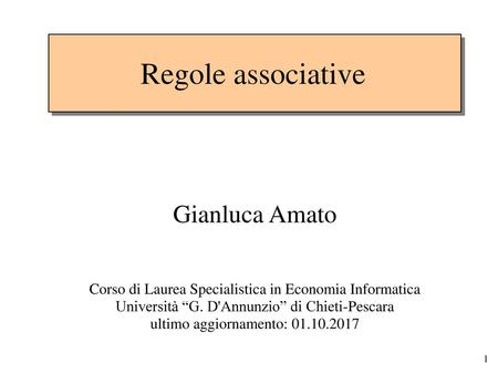 Regole associative Gianluca Amato