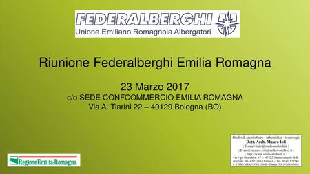 Riunione Federalberghi Emilia Romagna