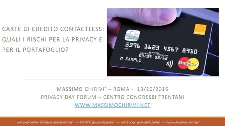 Carte di credito contactless: quali i rischi per la privacy e