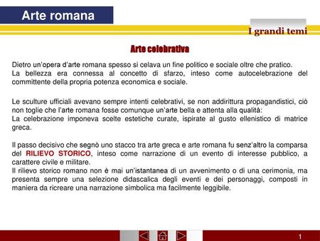 Arte romana I grandi temi Arte celebrativa