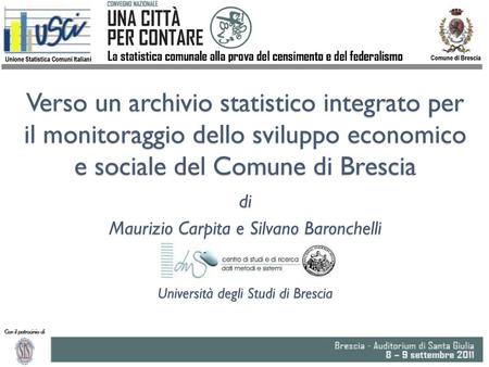 Comune di Brescia Unione Statistica Comuni Italiani