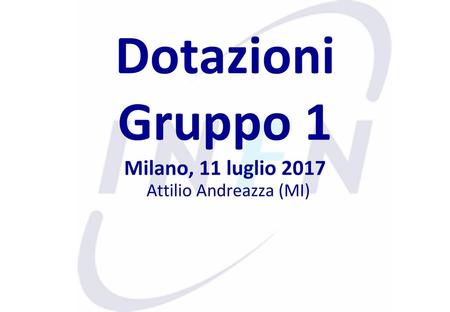 Dotazioni Gruppo 1 Milano, 11 luglio 2017