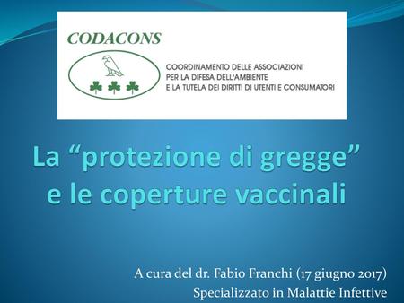 La “protezione di gregge” e le coperture vaccinali