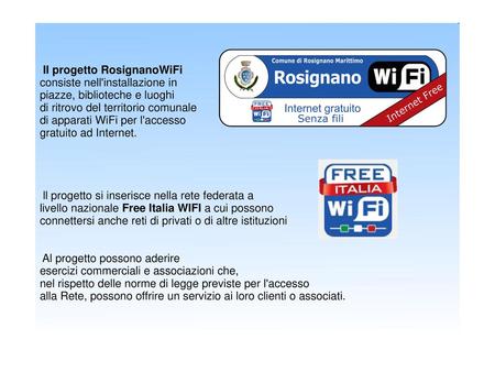 Il progetto RosignanoWiFi