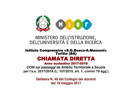 Istituto Comprensivo «S.G.Bosco-A.Manzoni» Toritto (BA)