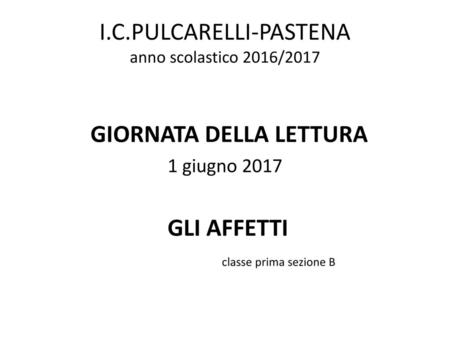 I.C.PULCARELLI-PASTENA anno scolastico 2016/2017