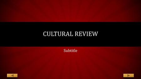 Cultural Review Subtitle.